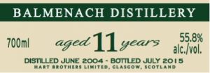 Balmenach 11 Year Old