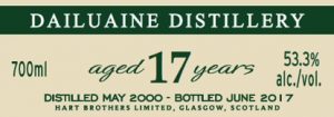 Dailuaine 17 Year Old
