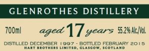 Glenrothes 17 Year Old