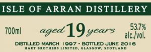 Isle of Arran 19 Year Old