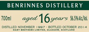 Benrinnes 16 Year Old