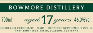 Bowmore 17 Year Old