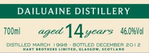 Dailuaine 14 Year Old
