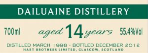 Dailuaine 14 Year Old