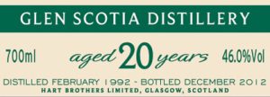 Glen Scotia 20 Year Old