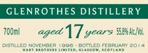 Glenrothes 17 Year Old