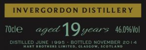 Invergordon 19 Year Old